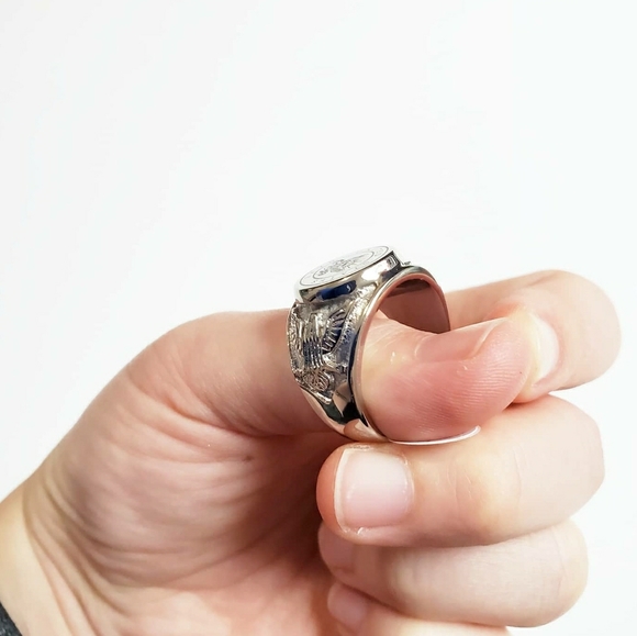 Stainless Steel U.S. Marine Signet - Picture 4 of 7